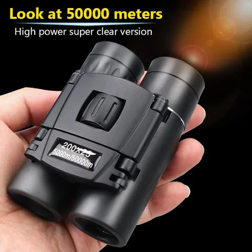 Miniatura 2 de Mini telescopio portátil binoculares zoom HD 164,042.0 ft potente 200x25 plegable largo alcance baja luz visión nocturna profesional A