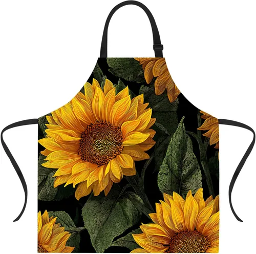 Miniatura 50 de ANNA QUEEN Delantal de Feliz Navidad para mujeres y hombres con bolsillos, delantal de muñeco de nieve, delantal de cocina ajustable para cocinero