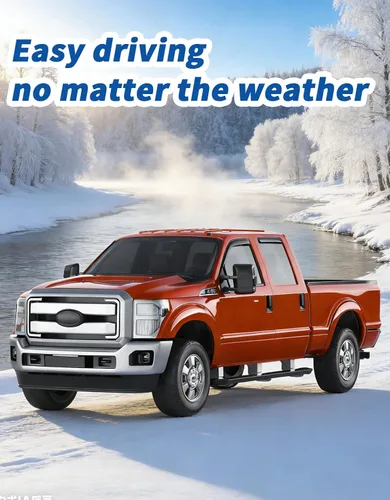 Miniatura 4 de Protectores de lluvia en canal para Ford F250-F550 1999-2016 Super Duty SuperCrew Protector de lluvia de ventana, deflectores de ventana extra