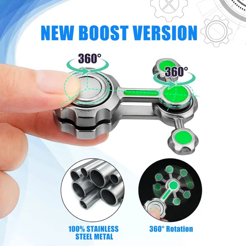 Miniatura 5 de Juguete giratorio de metal para niños y adultos, juguete de escritorio giratorio de mano, juguete sensorial para aliviar la ansiedad y el estrés