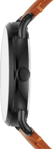 Miniatura 2 de Fossil Copeland - Reloj de cuarzo de acero inoxidable con correa de piel para hombre