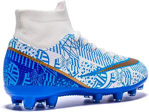 Miniatura 4 de Favdeol Tacos de fútbol para niños y niñas, zapatos de fútbol para entrenamiento de alta calidad, zapatos de fútbol para exteriores e interiores