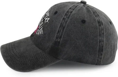 Miniatura 3 de Tbstlumd Chemo Hair Don't Care - Gorra de béisbol para mujer, divertida gorra de béisbol bordada ajustable de algodón rosa