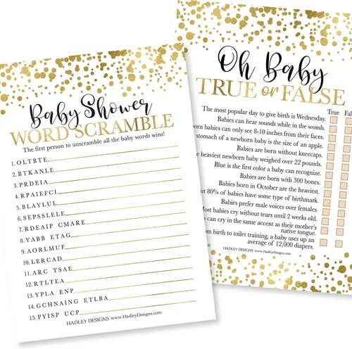 Miniatura 7 de Hadley Designs Juegos de baby shower para 25 invitados – Divertido juego de vientre de cerveza o baby bump, divertido juego de baby shower