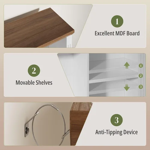 Miniatura 4 de Estantería de almacenamiento de 10 cubos, moderno organizador de almacenamiento de madera de 3 niveles, estantería abierta con base para sala
