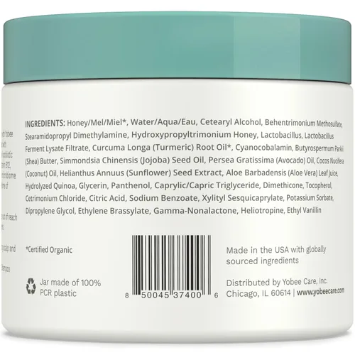Miniatura 8 de Yobee Mascarilla restauradora para el cuero cabelludo – Tratamiento del cuero cabelludo seco – Extractos probióticos, miel orgánica, cúrcuma, Adultos