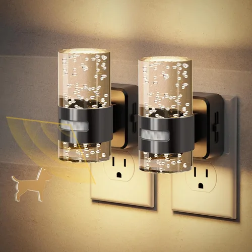 Miniatura 13 de JandCase Luz nocturna, luces nocturnas automáticas enchufables a la pared, luz nocturna LED regulable con brillo ajustable, luces nocturnas