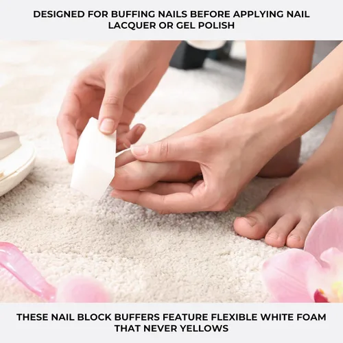 Miniatura 8 de ForPro Professional Collection Bloque de pulido súper blanco, grano 120, pulidor de uñas de manicura y pedicura de cuatro lados, 3.75 pulgadas