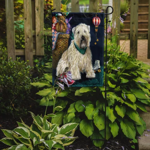 Miniatura 446 de Caroline's Treasures PPP3090GF - Bandera decorativa para jardín de bulldog inglés y otoño, para exteriores, patio, flores, tamaño de jardín