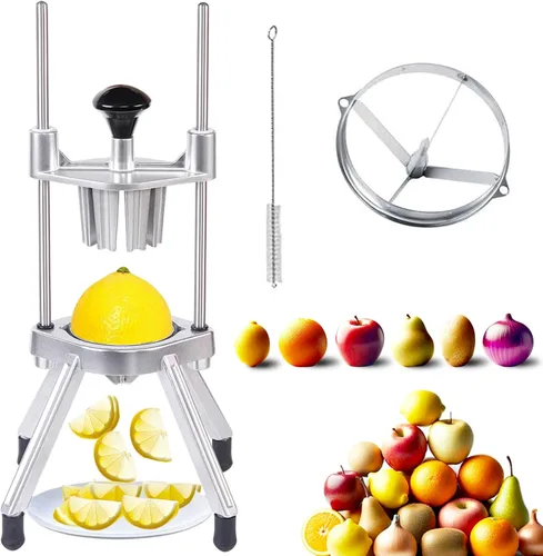 Miniatura 9 de Picador comercial de verduras y cortador de papas fritas de acero inoxidable, cortador de verduras de acero inoxidable, tamaños de cuchillas de 1/4