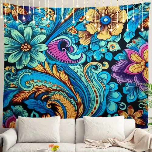 Miniatura 82 de Shrahala Circles Tapestry, Abstract Art With Various Circles Wall Hanging Hd Print Polyester Backdrop For Dorm Room Bedroom 30 X 40 In