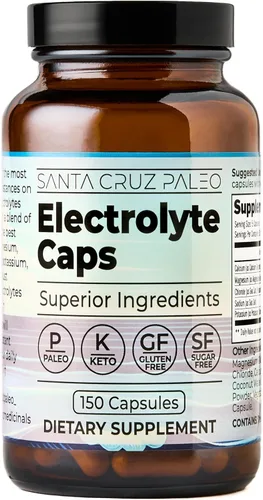 Miniatura 8 de Santa Cruz Paleo Cápsulas de electrolitos para apoyo de hidratación, cero azúcar, suplemento de magnesio, potasio, sodio y calcio, apto para dieta