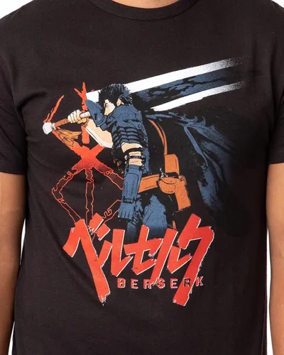 Miniatura 2 de Bioworld Berserk - Camiseta de manga de anime japonés para hombre, Negro