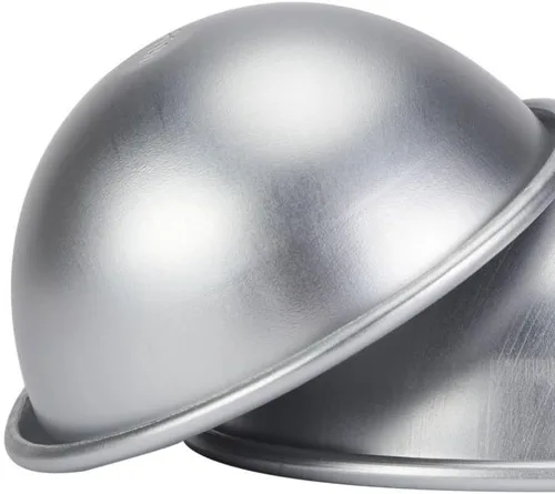 Miniatura 7 de Fydun Molde de aluminio para tartas de gasa, 4.1 x 1.8 in, plateado, cúpula, redonda, antiadherente, formal, decorativo