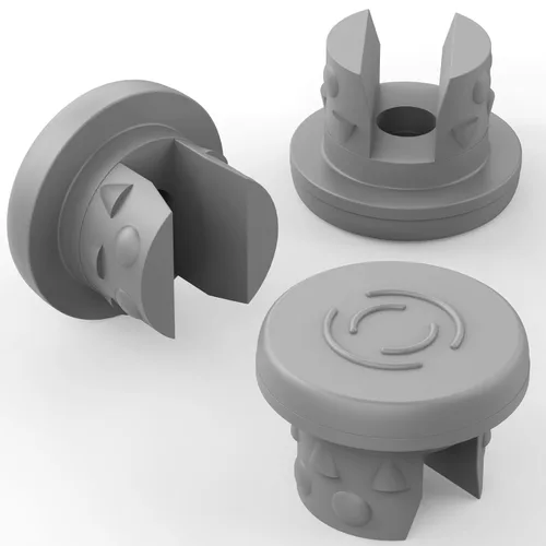 Miniatura 7 de Biomed Solutions - Tapón de goma butílica de 0.787 in con dos patas para liofilización y liofilización, botella de vidrio de liofilización, 100 Negro