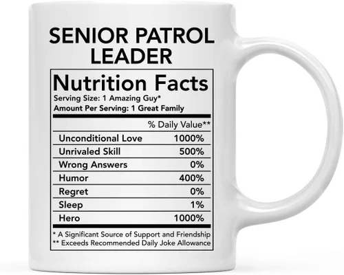 Miniatura 22 de Andaz Press Divertida taza de té de café de cerámica de 11 onzas, regalo de agradecimiento, datos nutricionales del ejército, paquete de 1, ideas