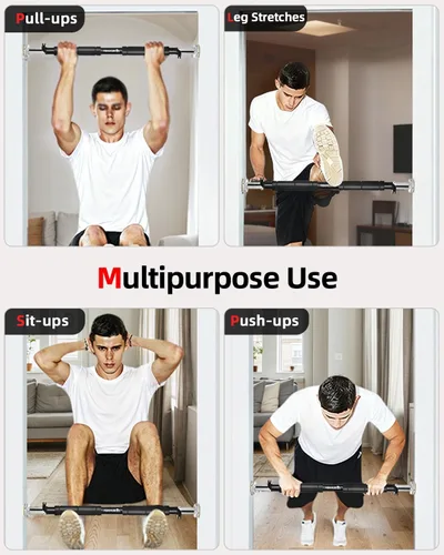Miniatura 7 de Abahub Doorway Pull-Up Bar with Safety Lock, Home Use Heavy-Duty Door Frame Pull-Up Bar for Upper Body Workout, Adjustable Strength Training