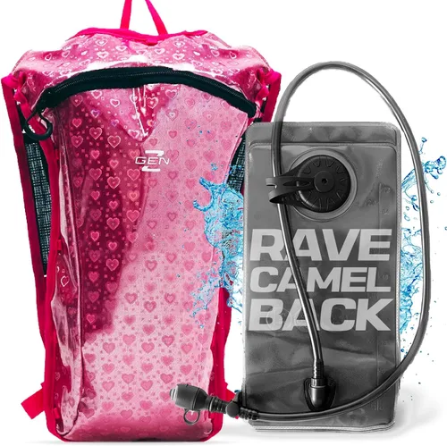 Miniatura 6 de Mochila de hidratación aprobada para festivales Bolsillos antirrobo en el pecho, bolsa de 2 litros incluida, diseño ligero Ripstop