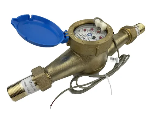 Miniatura 39 de DAE Medidor de agua caliente sin plomo MJ-75R NTEP, acoplamientos NPT de 3/4", salida de pulso, galón