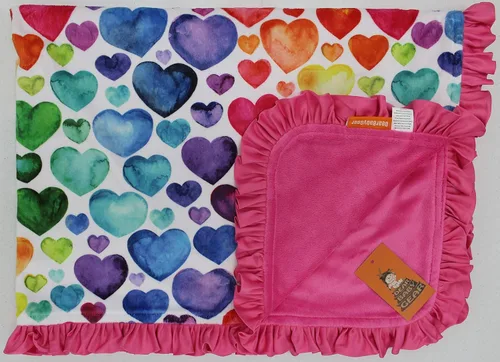 Miniatura 2 de Dear Baby Gear Manta de bebé de lujo con diseño de corazón, doble capa, reversible, hitos y regalos infantiles para niñas, mantas para niños