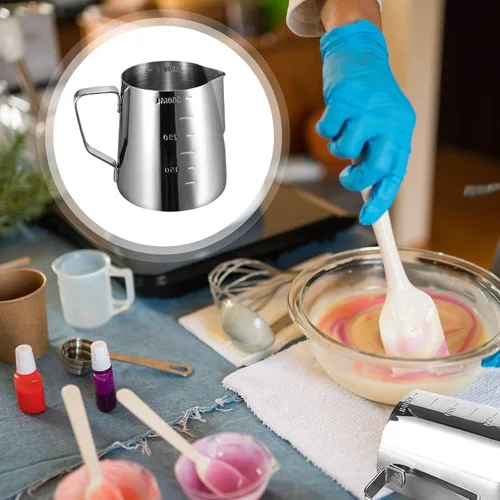 Miniatura 6 de Olla para derretir cera, latas de velas de acero inoxidable para hacer velas, recipientes de cera derretida, calentadores de cera de metal, café