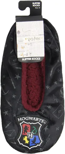 Miniatura 4 de Bioworld Harry Potter Slippers Hogwarts Crest Embroidered Slipper Socks With No-Slip Sole For Women Men