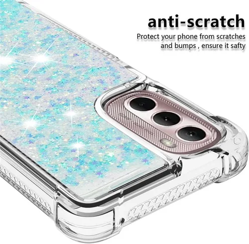 Miniatura 4 de Funda compatible con Motorola Moto G Stylus 2022, con purpurina, líquida, bonita funda transparente para teléfono, flotante, arenas movedizas, a