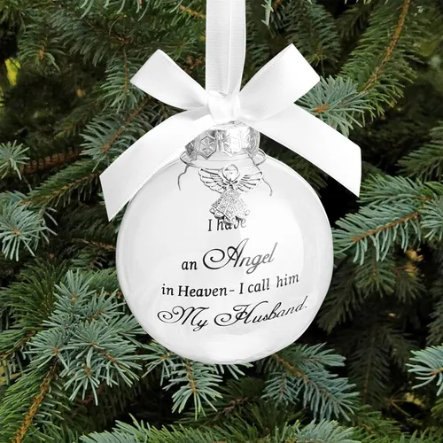 Miniatura 13 de Adorno de ángel conmemorativo de Navidad con diseño de bola de plumas con texto en inglés "I Have an Angel in Heaven I Call Her Aunt Family