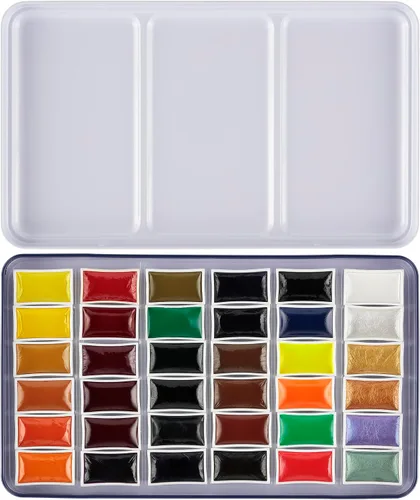 Miniatura 4 de Soho Urban Artist E-Z Lift Artist - Juego de 36 sartenes para acuarelas profesionales con colores ricos y brillantes para pintores, artistas