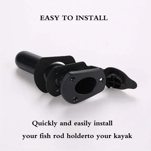 Miniatura 5 de 2 soportes para caña de pescar de kayak y 2 clips de soporte de paleta de kayak (incluyendo tornillos) para kayak, barco de pesca, canoa y aparejos