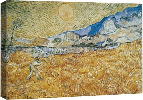 Miniatura 13 de Van Gogh - Lienzo con diseño giclée de olivos con cielo amarillo y sol, arte de pared de galería, estirado y enmarcado, listo para colgar, 24 x 36