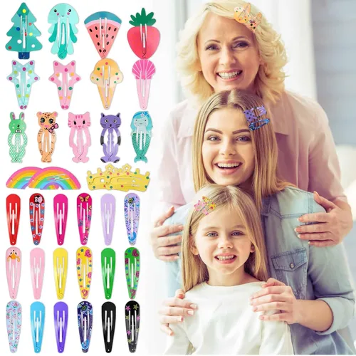 Miniatura 7 de Anezus 80 pinzas para el cabello para niñas, pasadores de pelo antideslizantes de metal para niñas, niños, adolescentes y mujeres