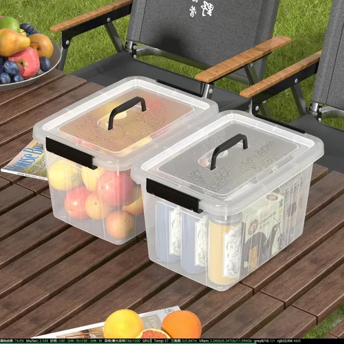 Miniatura 2 de Jekiyo Cajas de plástico con cierre de 12 cuartos de galón, contenedores de almacenamiento transparentes con tapas, paquete de 6