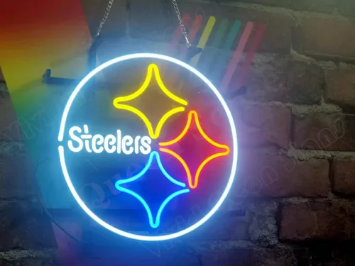 Miniatura 3 de Queen Sense 12"x12" Steelers Neon Sign Light Man Cave Bar Pub Beer Gift Neon Lamp A114PS