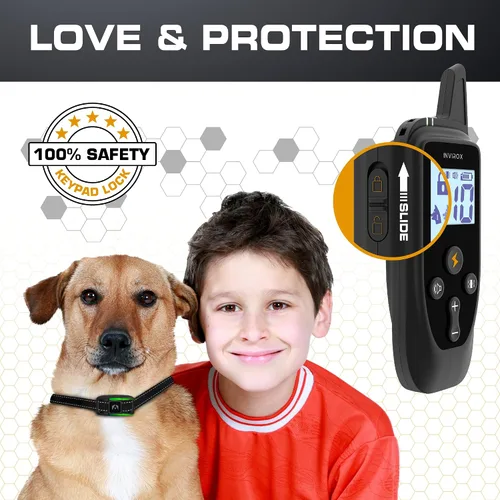 Miniatura 4 de INVIROX Collar de entrenamiento para perros grandes X2 [Edición 2026] 123 niveles de collares E para perros con rango de 1100 yardas, 100%