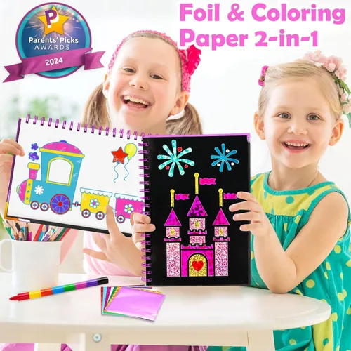 Miniatura 2 de FUNNYB&G Arte en papel de aluminio para niños - Manualidades de Navidad, regalos de fiesta, rellenos de calcetines para niños, suministros de arte