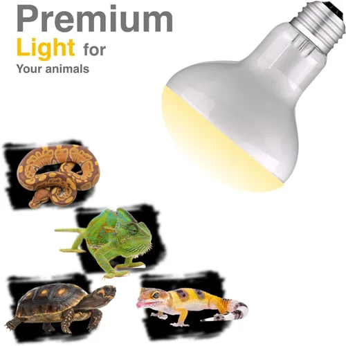 Miniatura 7 de Lámpara de bombilla de calor para reptiles, paquete de 2 focos de luz diurna de 100 W, bombilla de dragón barbudo/tortuga/zardo/gecko, lámpara