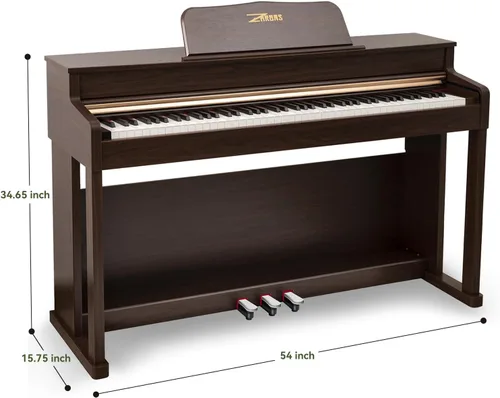 Miniatura 7 de Piano digital de 88 teclas con teclado de tamaño completo y teclas completamente ponderadas, teclado de piano acústico profesional con martillo