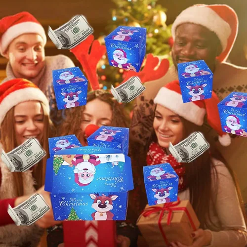 Miniatura 3 de Cajas de regalo sorpresa – Caja de regalo sorpresa desplegable para dinero y cumpleaños, caja de regalo única de Navidad plegable con sobre rojo