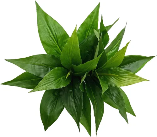 Miniatura 50 de Plantas artificiales de Monstera, hojas de tortuga tropical falsas, arbustos de vegetación decorativa, planta falsa, hojas de palmera sintéticas
