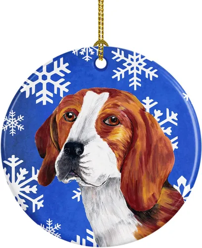 Miniatura 148 de Caroline's Treasures Cavalier Spaniel - Adorno de cerámica para colgar en el árbol de Navidad, para el hogar, Navidad, fiestas, regalo, 3 pulgadas