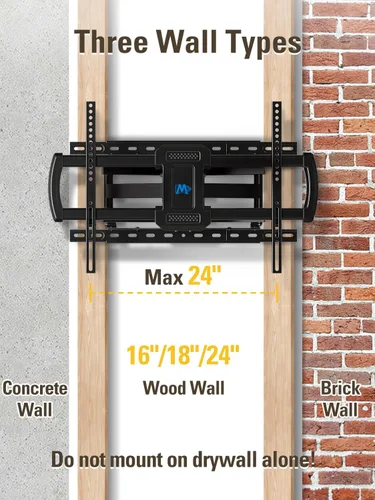 Miniatura 8 de Mounting Dream Soporte de pared para TV para la mayoría de televisores de 42 a 84 pulgadas, soporte de TV premium con certificación UL, movimiento