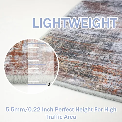 Miniatura 422 de IOHOUZE Alfombra abstracta lavable de 3 x 12 pies para pasillos, antideslizante para cocina, camino de entrada de lana sintética para interiores