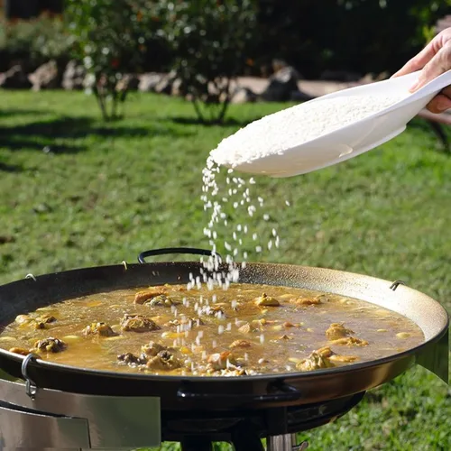 Miniatura 8 de Paellera de paella de España – Auténtica paellera de acero al carbono esmaltado, grande 13.5 pulgadas (34 cm) Paellera tradicional fabricada
