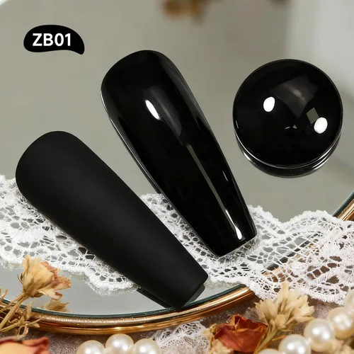 Miniatura 2 de OpenLive Esmalte de uñas negro de 0.6 fl oz, gran volumen, secado rápido, secado rápido y de larga duración, arte de uñas de color para bricolaje