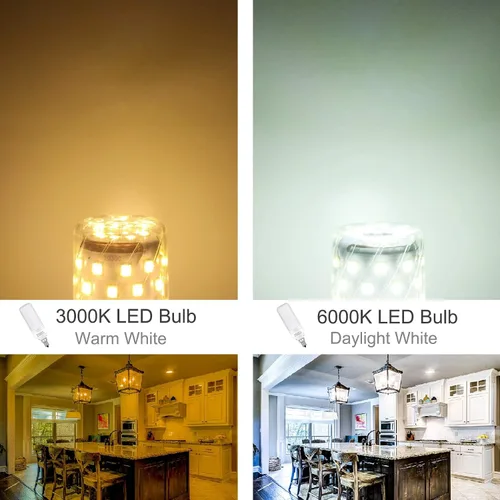 Miniatura 6 de Bombillas LED E12, bombillas de araña de 12 W, 6000 K, luz blanca diurna, equivalente a 1200 lúmenes, 100 W, bombillas de ventilador de techo