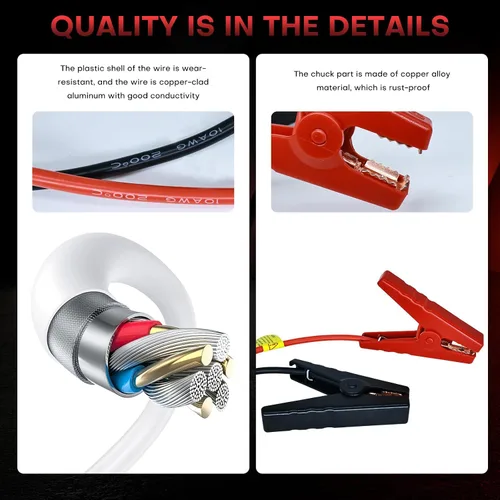 Miniatura 6 de Abrazaderas de arranque inteligentes, cables de arranque de alta resistencia EC5, abrazaderas de cocodrilo de repuesto con pinzas inteligentes