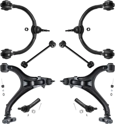 Miniatura 220 de Detroit Axle - Kit de brazos de control de extremo delantero de 8 piezas para Dodge Dakota 00-04, Durango 00-03, 4 brazos de control superior e