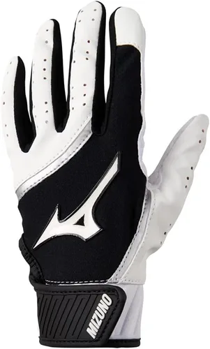 Miniatura 9 de Mizuno MVP - Guantes de bateo de béisbol para adultos Par Adulto, Joven y TBall Palma antideslizante Parte trasera FlexMesh Lengüeta