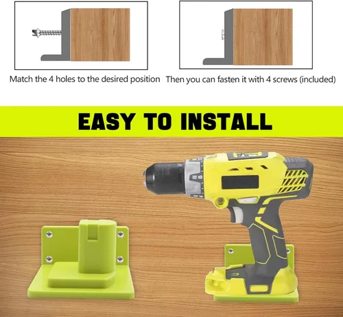 Miniatura 5 de Paquete de 10 soportes de pared para herramientas compatibles con Ryobi 18V herramientas eléctricas soporte para muelle de pared gancho organizador